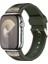 - ​​​Apple Watch 42mm - Kordon Delikli Metal Süslemeli Desenli Silikon Kordon - KRD-117 - Titanyum-Yeşil - T32807 1