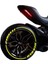 Diablo + Kuyruk Motorsiklet Lastik Yazısı 2Lastik İçin Set Lastik Stiker 15-21 İnç Arası Uyumlu Lastik Sticker Sarı 1