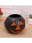 Halloween Siyah Renk Balkabağı Plastik Şeker Toplama Kovası Orta 11X8 cm 1 Adet 1