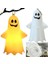 Halloween 1 Adet LED Gün Işığı Gülümseyen Hayalet Maskot Beyaz Renk 10,5x5,4 cm 1
