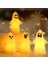 Halloween 4 Adet LED Gün Işığı Farklı Ifade Hayalet Maskot Beyaz Renk 10,5x5,4 cm 1