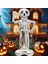 Halloween Altlıklı Gülen Iskelet Şeklinde Folyo Balon Beyaz Renk 154 x 83 cm 1