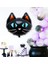 Halloween Kedi Kafası Şekilli Folyo Balonsiyah Renk 65 x 62 cm 1