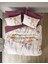 Çift Kişilik Complete Set Flos Bordo Nevresim Takımı 1