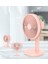 Lityum Pil Şarj Fanı Taşınabilir Ayarlanabilir Açılı Fan Pembe (Yurt Dışından) 5