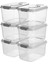 5,5 Quart Şeffaf Depolama Mandallı Kutu/kapaklı Kutu, 5 Litre, 6'lı Paket (Yurt Dışından) 1