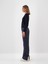 Kadın Lacivert Modal Dokulu Slim Fit Uzun Kollu Tişört 3