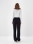 Kadın Beyaz Modal Dokulu Slim Fit Uzun Kollu Tişört 4