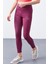 Bordo Yüksek Bel Toparlayıcı Slim Fit Dar Paça Kadın Tayt - 94568 2