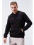 Siyah Kanguru Cep Standart Kalıp Kapüşonlu Erkek Sweatshirt - 87883 3