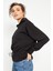 Siyah Beli Büzgülü Kapüşonlu Kadın Oversize Sweatshirt - 97159 3