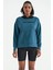 Zümrüt Kadın Kapüşonlu Kanguru Cep Kadın Oversize Sweatshirt - 97161 2
