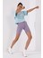 Açık Mavi Yazı Baskılı Kısa O Yaka Kadın Oversize T-Shirt - 97135 2