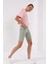 Pembe Asimetrik Yazı Baskılı O Yaka Kadın Oversize T-Shirt - 97136 5