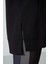 Siyah Balon Kol Yazı Nakışlı Kadın Oversize Tunik Sweatshirt - 97163 4