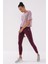 Gül Kurusu Yazı Baskılı Kısa O Yaka Kadın Oversize T-Shirt - 97135 2