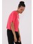 Rose Asimetrik Yazı Baskılı O Yaka Kadın Oversize T-Shirt - 97136 3