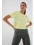 Limon Basic Kısa Kol Standart Kalıp O Yaka Kadın Crop Top T-Shirt - 97143 1