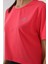Fuşya Basic Kısa Kol Standart Kalıp O Yaka Kadın Crop Top T-Shirt - 97143 8