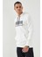 Ekru Nakışlı Kanguru Cep Standart Kalıp Kapüşonlu Erkek Sweatshirt - 87839 7