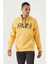 Hardal Yazı Nakışlı Standart Kalıp Kapüşonlu Erkek Sweatshirt - 87887 1