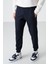 Lacivert Fermuar Cepli Standart Kalıp Jogger Erkek Eşofman Alt - 84587 1