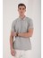 Tommy Life Gri Melanj Erkek Basic Logolu Standart Kalıp Triko Polo Yaka T-Shirt - 87748 1