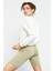 Ekru Basic Rahat Form O Yaka Kadın Sweatshirt - 97114 3