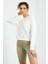 Ekru Basic Rahat Form O Yaka Kadın Sweatshirt - 97114 5