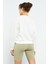 Ekru Basic Rahat Form O Yaka Kadın Sweatshirt - 97114 7