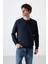 Tommy Life Lacivert Basic O Yaka Rahat Form Erkek Sweatshirt - 88053 1