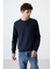 Tommy Life Lacivert Basic O Yaka Rahat Form Erkek Sweatshirt - 88053 4