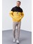 Hardal Erkek Yarım Fermuar Standart Kalıp Kapüşonlu Sweatshirt - 88033 4