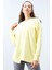 Tommy Life Limon Asimetrik Kesim O Yaka Selanik Kadın Oversize Sweatshirt - 97191 1