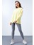 Tommy Life Limon Asimetrik Kesim O Yaka Selanik Kadın Oversize Sweatshirt - 97191 2