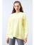 Tommy Life Limon Asimetrik Kesim O Yaka Selanik Kadın Oversize Sweatshirt - 97191 3