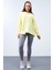 Tommy Life Limon Asimetrik Kesim O Yaka Selanik Kadın Oversize Sweatshirt - 97191 4