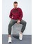 Erguvan Erkek Yazı Baskılı O Yaka Rahat Form Sweatshirt - 88037 5