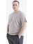 Koyu Bej Basic Kısa Kol O Yaka Büyük Beden Erkek T-Shirt - 88072 1