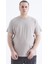 Koyu Bej Basic Kısa Kol O Yaka Büyük Beden Erkek T-Shirt - 88072 3