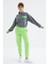 Fıstık Yeşil Yüksek Bel Rahat Form Basic Jogger Kadın Eşofman Alt - 94624 3