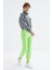 Fıstık Yeşil Yüksek Bel Rahat Form Basic Jogger Kadın Eşofman Alt - 94624 6