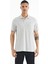 Tommy Life Gri Melanj Polo Yaka Logo Nakışlı Standart Form Erkek T-shirt - 88237 1