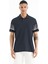 Lacivert Kol Baskı Detaylı Polo Yaka Standart Form Erkek T-shirt - 88240 1