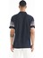 Lacivert Kol Baskı Detaylı Polo Yaka Standart Form Erkek T-shirt - 88240 6