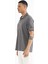 Koyu Gri Kol Baskı Detaylı Polo Yaka Standart Form Erkek T-shirt - 88240 5