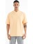 Kavun Içi Kapüşonlu Kol Etiket Detaylı Oversize Erkek T-shirt - 88179 1