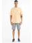 Kavun Içi Kapüşonlu Kol Etiket Detaylı Oversize Erkek T-shirt - 88179 4