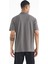 Koyu Gri Yazı Baskılı Standart Form Polo Yaka Erkek T-shirt - 88236 5