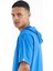 Saks Kapüşonlu Kol Etiket Detaylı Oversize Erkek T-shirt - 88179 2